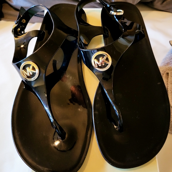 MK pvc sandals in Black sz 7.5 - Picture 1 of 8